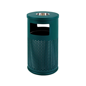 Park Street Round Iron Metal Mesh Trash pode lixo exterior Bin Cinzeiro Resíduos bin Bucket <span class=keywords><strong>Waste</strong></span> Paper Bin