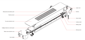 990mm Automatic Solar Cleaning Machine Is Portable, Can Be <strong>Networked</strong> to Adapt to Different Angles of Solar Panels - Product Image 2