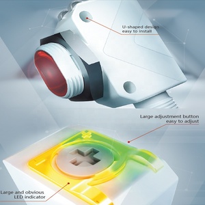Filettatura a luce rossa a riflessione polarizzata e sensore fotoelettrico di forma quadrata per il rilevamento di oggetti luminosi Hilight - Product Image 5