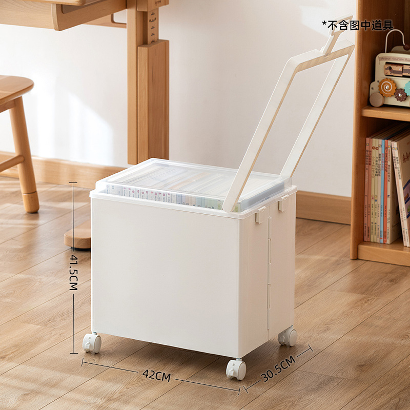 White - with wheels and cover - white pull rod