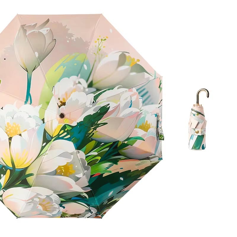 Small gold hook digital printing white lovers