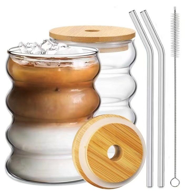 Transparent 2-cap straw and straw brush