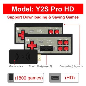 FD600คอนโซลเกมย้อนยุค1800 + การ์ดหน่วยความจำแบบพกพาคอนโซลเกมแบบเสียบแล้วเล่นทีวีคอนโซลวิดีโอเกมรองรับ HD HDMI - Product Image 4