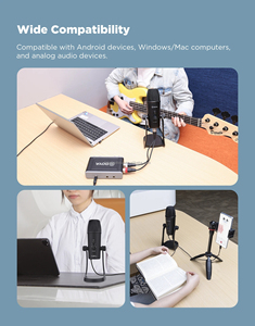 BY-PM700 Proデスクトップマイク (USBデジタルおよびXLRアナログ出力付き) Androidデバイス用Windows/Macコンピューターおよびアナログオーディオデバイス - Product Image 3