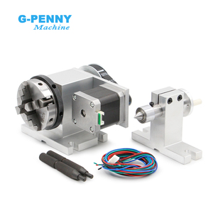 G-Penny 4th <strong>Axis</strong> Kit <strong>With</strong> Tailstock <strong>Rotate</strong> <strong>Axis</strong> <strong>With</strong> Nema17 Stepper Motor 50/65mm <strong>CNC</strong> Dividing Head <strong>Rotation</strong> 4:1 for Mini <strong>Router</strong> - Product Image 1