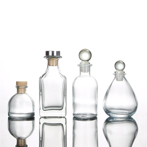 <strong>DIY</strong> Feel Fragrance Clear Glass Diffuser Bottles with Reed Sticks for <strong>Perfume</strong> Essential Oils Replacement with Cork Lid Cover - Product Image 3