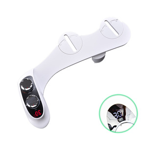 Sıcaklık göstergesi ile yeni Model akıllı tuvalet kapağı ABS takılı bide sıcak soğuk su çift meme kadınsı popo yıkama için - Product Image 6