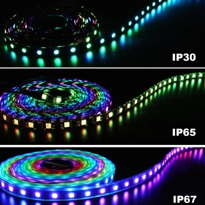 5050 SMD WS2811 RGB LED striscia luminosa 30 60 LED Controller esterno 1 IC Design luminoso normale DC12V - Product Image 5