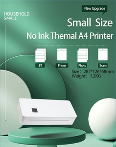 AIXW Mini Impressora A4 Tamanho do papel A4 Impressora Portátil 8 polegadas Impressora Térmica de Recibos Estudantes Imprimir Home Work