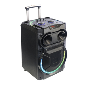 מ 'מקצועי 100w 12 אינץ' Bluetooth טרולי רמקול שחקן קריוקי דובר קריוקי נגן רמקול עם עיצוב אור הוביל