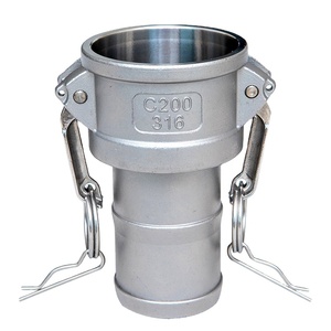 Quick Stainless Steel 304 Camlock <strong>Couplings</strong> 1/2\&quot; Type C Male Female Thread <strong>50mm</strong> Pipe Size Casting Technics Head Model Box - Product Image 1