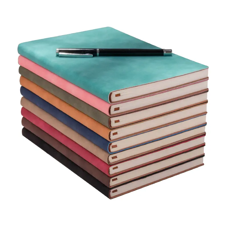 Notebook con copertina morbida con rilegatura perfetta a spirale, notebook personalizzato A5 per le imprese