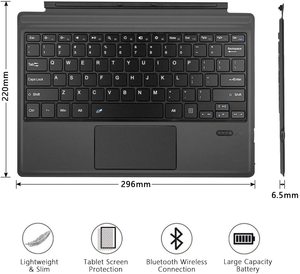 适用于带触摸板的Surface Pro 7无线键盘盒7彩色背光充电电池可拆卸键盘 - Product Image 4