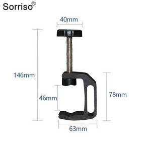 SORRISO C tipi kelepçe alüminyum alaşım 1/4 "hızlı yayın masaüstü masa kelepçe braketi için cep telefonu top kafa kamera aksesuarları - Product Image 3