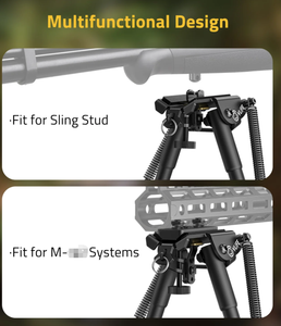 CVLIFE 6-9 Inches <strong>Bipod</strong> with <strong>Bipod</strong> <strong>Mount</strong> Adapter Quick Attach/Detach Swivel for M-adapter for Hunting Tactical Scope Telescope - Product Image 5
