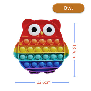 High Quality Rainbow Silicone Squeeze <strong>Toy</strong> Fun Push Bubble Pop It Fidget <strong>Toy</strong> for Kids Age 5-7 Years Unisex Squishy - Product Image 4