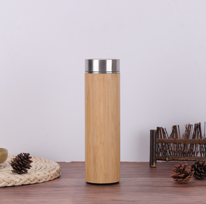 Hot Bán 500Ml Tùy Chỉnh Tre Tự Nhiên Nước Bằng Thép Không Gỉ Chai Chân Không Bình Phích Với Infuser Bpa Miễn Phí Nắp - Product Image 2
