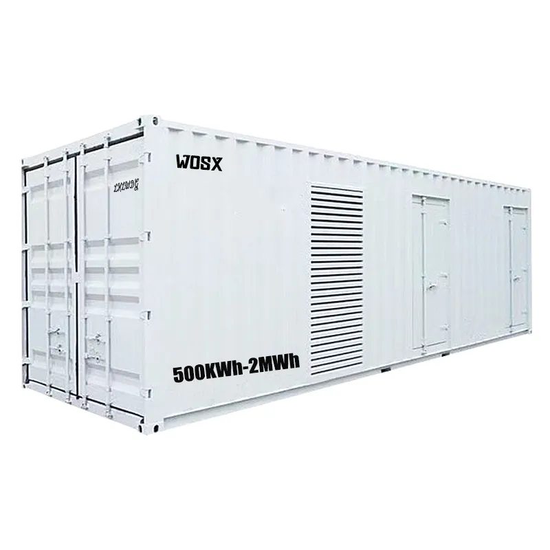 1MWh حلة نظام تخزين الطاقة BESS لحاويات بطاريات وسائل المبرد 20 قدم 2MWh 500KW في مصنع Wosx Shenzhen