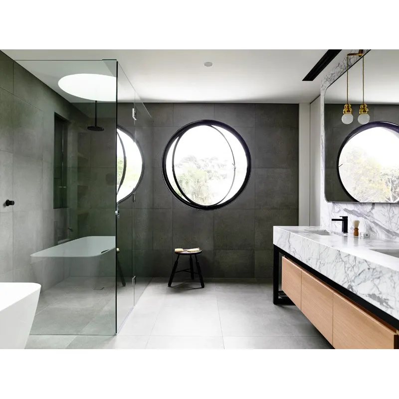 D-TOP SHENZHEN 2023 vitrais redondos para venda semi círculo NOVA alta qualidade alumínio círculo janela de vidro para casa