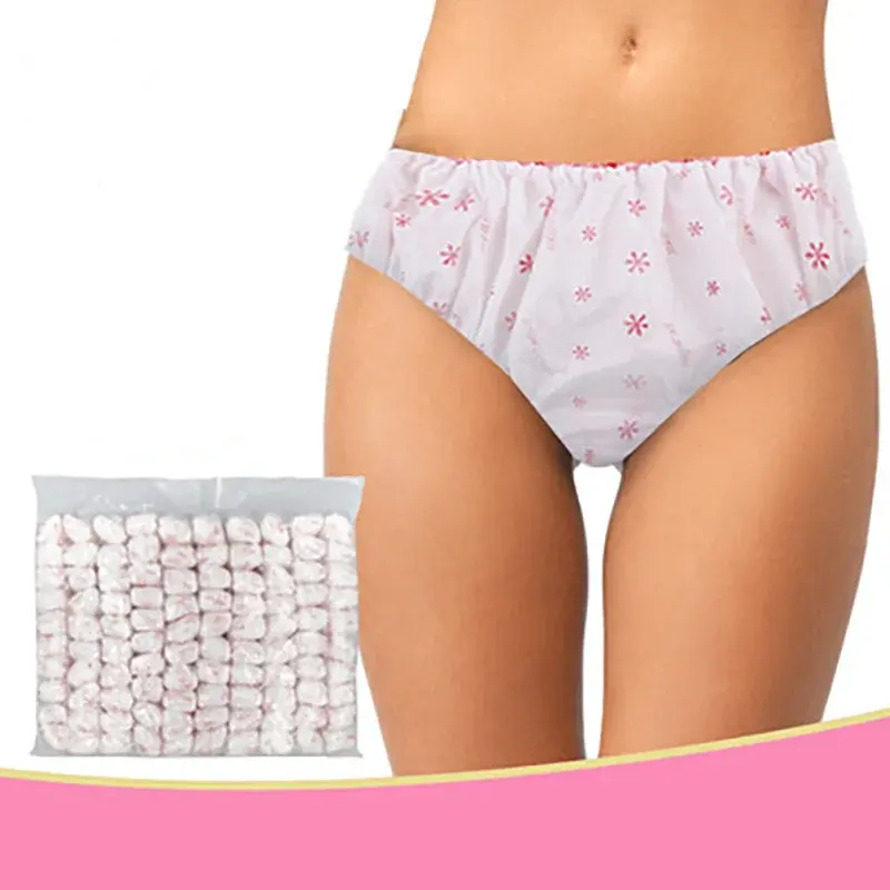 Tessuto Non tessuto traspirante monouso mutandine per donna viaggi d'affari Spa senza lavaggio mutandine mestruazioni biancheria intima
