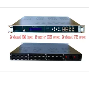 Digitale Kopfs telle mit 24 Anschlüssen H264 HD zu DVB-C DVB-T ISDBT ATSC RF-Modulator HD 16-Träger-Encoder-Modulator - Product Image 2