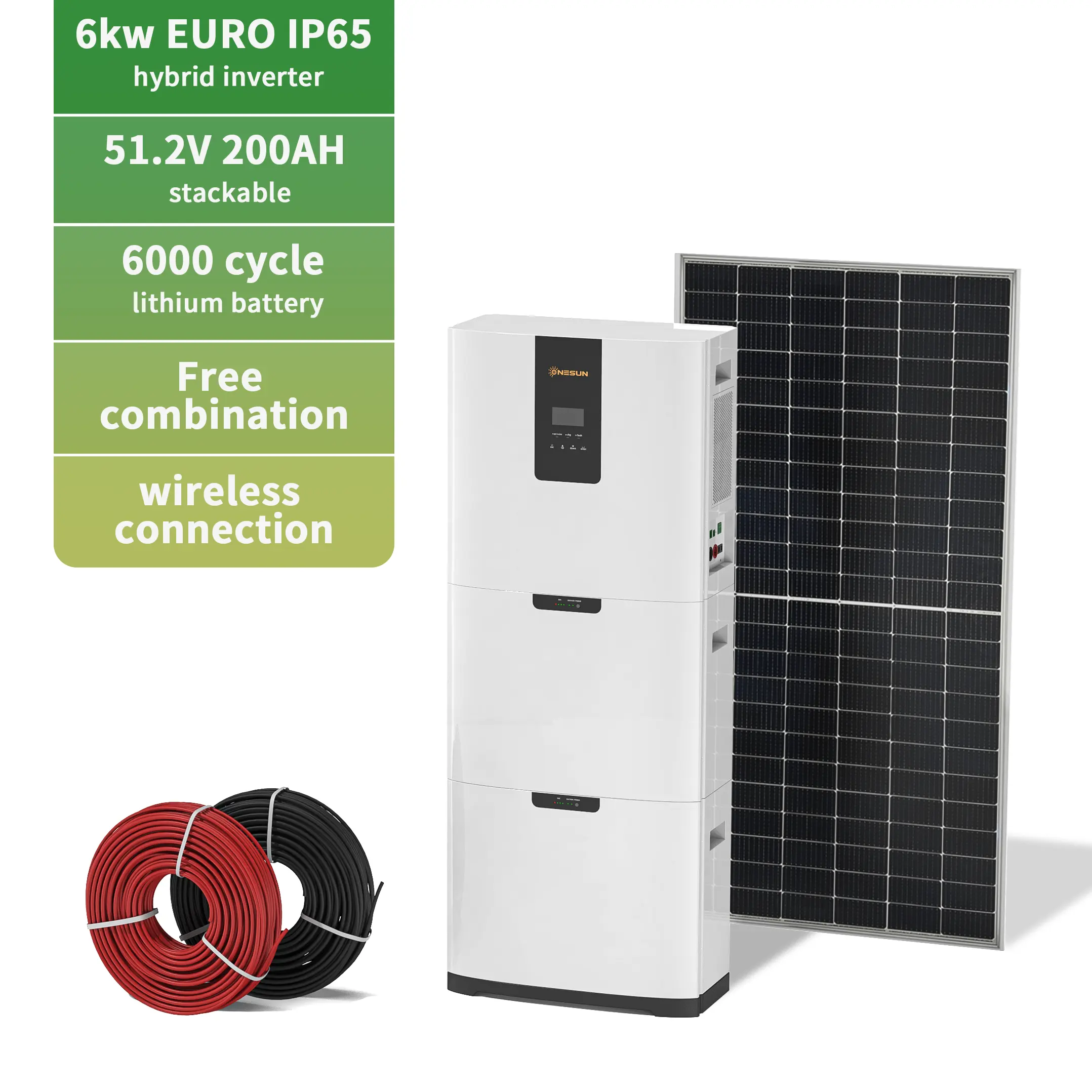 Solarenergie-Kits PV-System neues Design All-in-One-Solarsysteme Komplettsatz Paneele Solarwechselrichter-Set für Zuhause