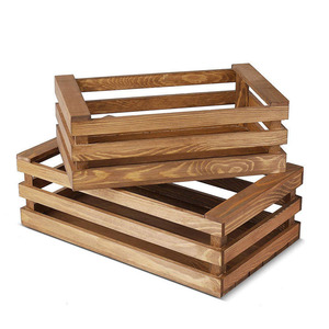 Hộp đựng đồ bằng gỗ thông thiết kế tùy chỉnh chất lượng cao, thùng gỗ, hộp đựng đồ bằng gỗ nhuộm màu nước dùng để đựng rượu, đồ dùng nhà bếp - Product Image 4