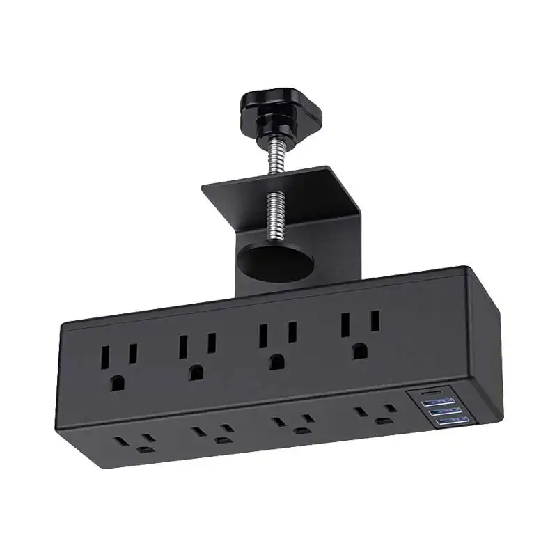 OSWELL Fabrik Klammer Tisch Tischsteckdose 8 Steckdose mit USB A + C 3 A 1 C universeller Stecker USA Standardsteckdosen