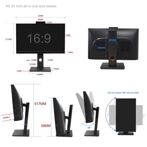 AIO PC 23.8 pollici 27 pollici gamming pc all in one computer all-in-one conputadora all-in-one - Product Image 6