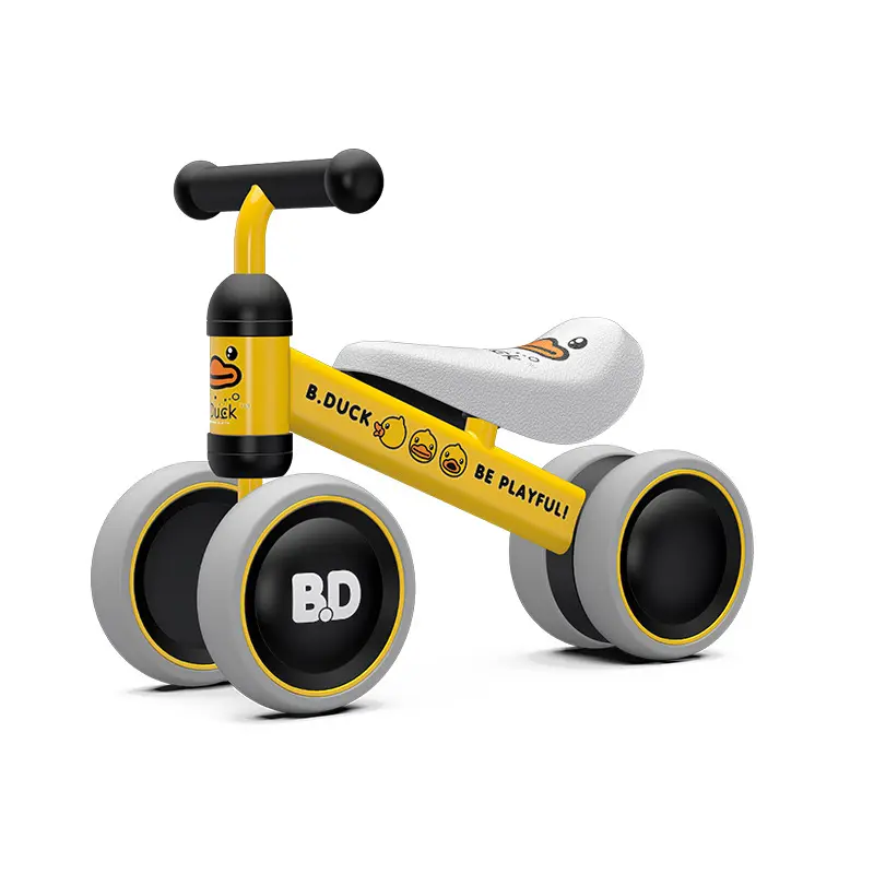 Il più venduto ciclismo sport all'aria aperta per bambini equilibrio auto carino piccolo giallo anatra scooter quattro ruote baby walker