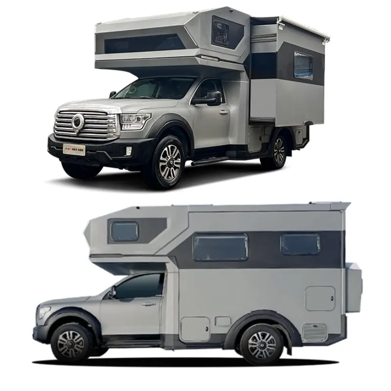 Pas cher Nouveau Léger Petit Toboggan Sur Dans Double Cabine Glissade Court Lit Cabover Pickup Overland Box Tente Camper