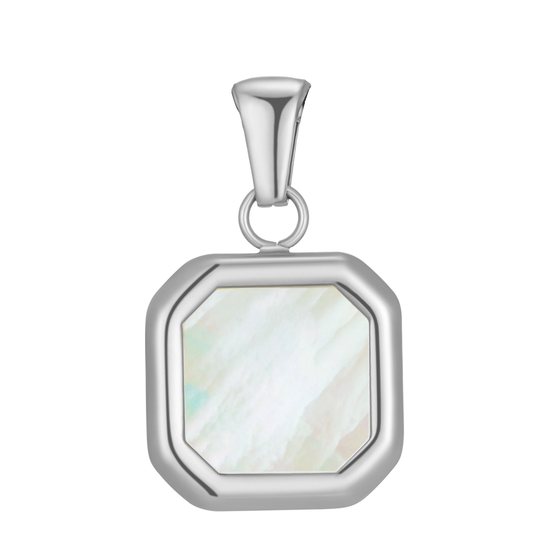 Pendentif blanc couleur acier
