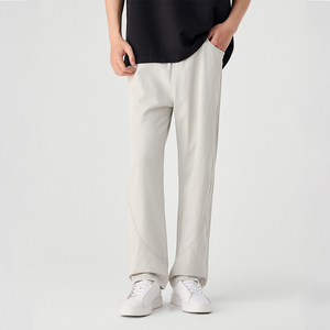 <span class=keywords><strong>Retro</strong></span> Vibe Mix Hiện Đại Twist loe Scimitar Quần Của Nam Giới Giản Dị Dây Kéo Quần Với Cong Chi Tiết 100% Cotton - Product Image 1