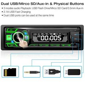2024 nuevo diseño manos libres FM coche REPRODUCTOR DE MP3 estéreo Autoradio coche Radio Usb pantalla LCD cargador Dual USB entrada JMC 5,0 - Product Image 4
