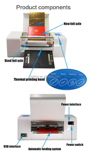 เครื่องพิมพ์ดิจิทัลแบบแท่น AMD360เครื่องปั๊มทองและฟอยล์ร้อนเครื่องพิมพ์ฟอยล์หมึก UV