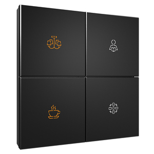 Per la costruzione di Home Office KNX intelligente interruttore a parete sistema di automazione intelligente intelligente interruttore pulsante nero Grey EU Standard - Product Image 3