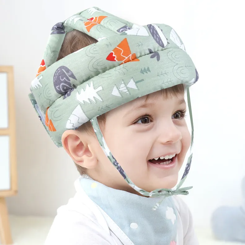 Protector de cabeza a prueba de gateo para bebé, casco de seguridad para niños, gorro anticaída de algodón suave para niños pequeños, gorro anticolisión para caminar