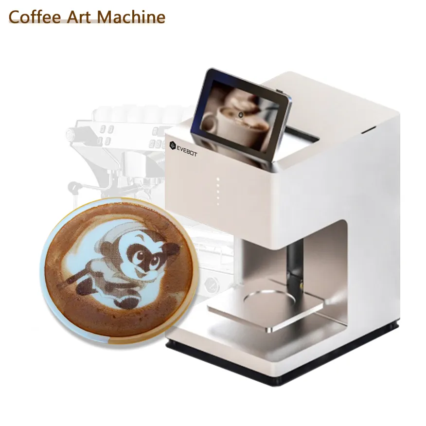 EVEBOT-impresora de café automática inteligente 3D, dispositivo de impresión de arte, café, latte, espuma, leche, café, con tinta comestible, eb-ftpro