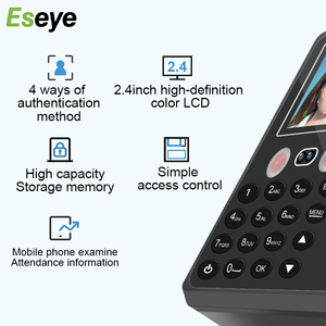 Eseye顔認識出席およびアクセス制御デバイスタイムクロック生体認証キーパッドUSB TCP多言語IDカード - Product Image 2