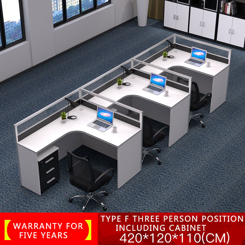 F-shaped 3-seater with drawer