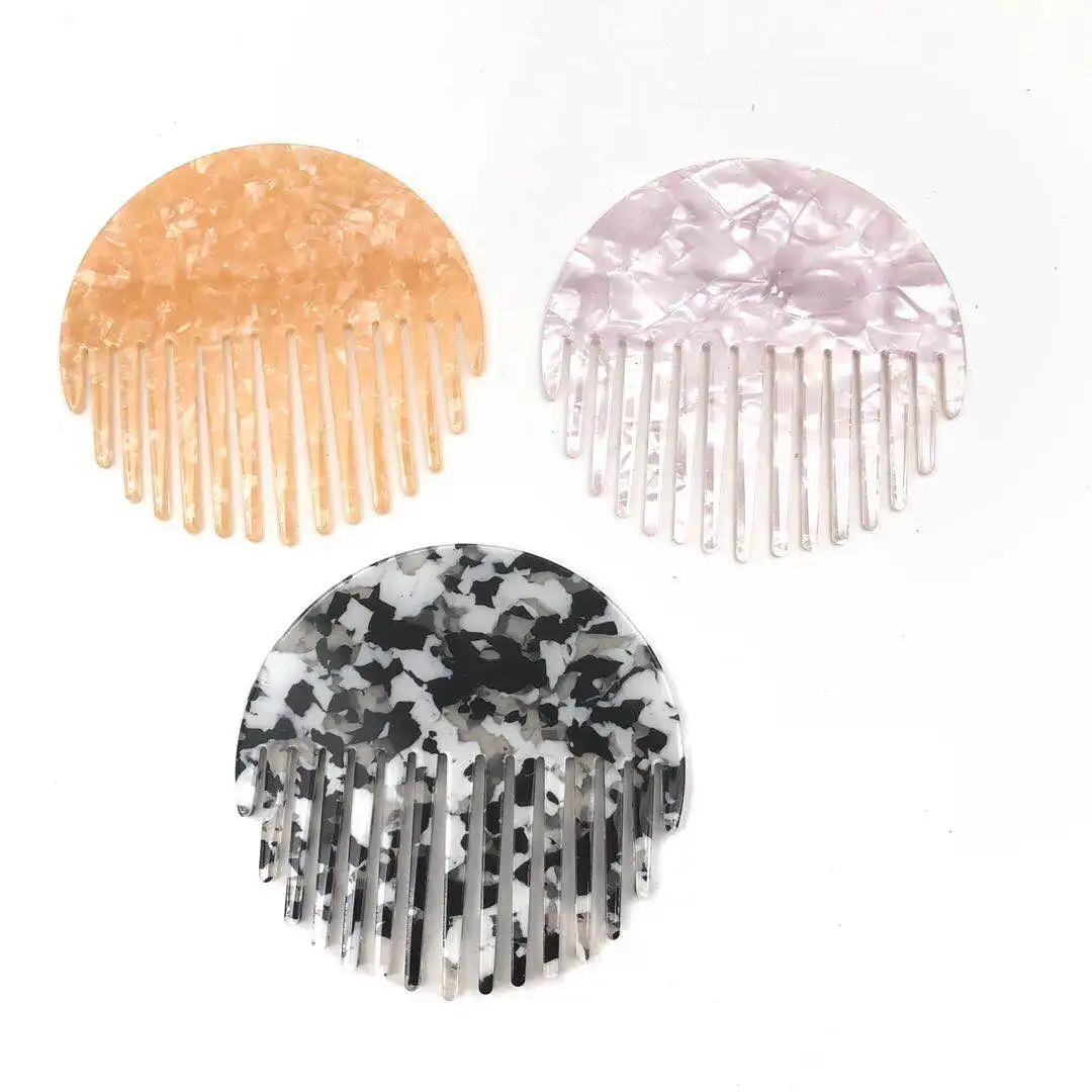 Brosses à cheveux et peignes multifonctionnels japonais, imprimé léopard, nœud en résine, en plastique, 20 pièces