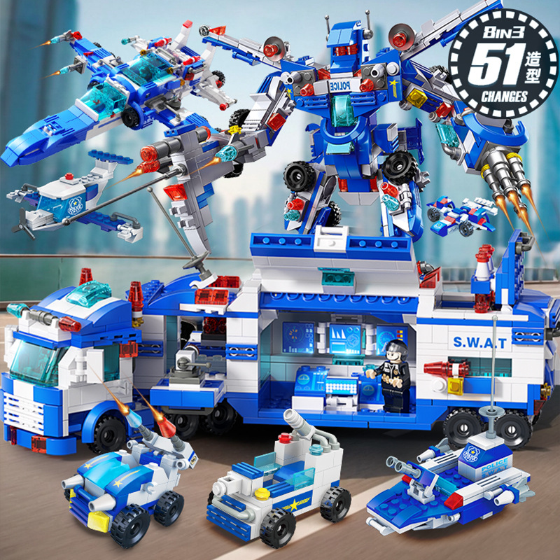 99904 voiture de déformation bleue et blanche