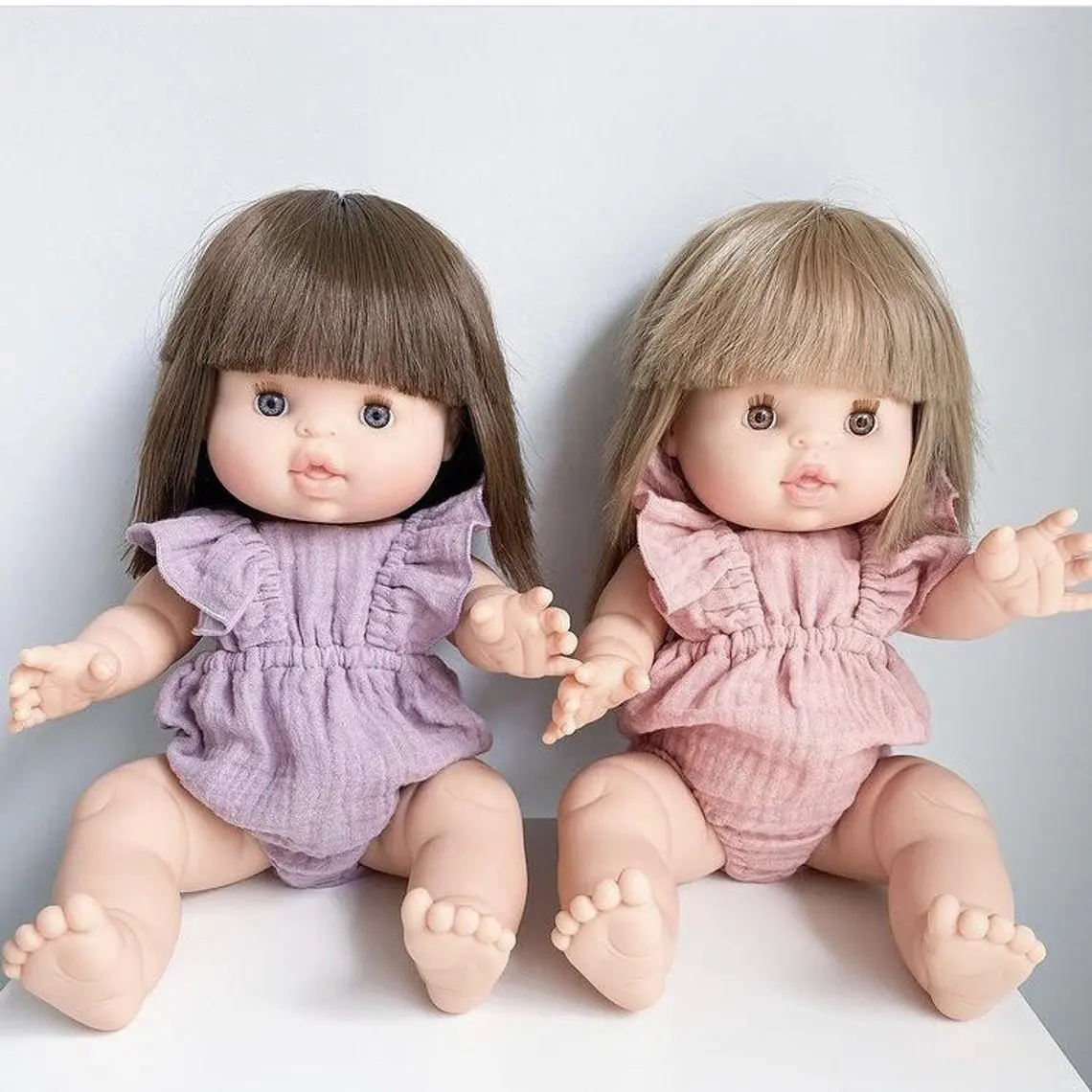 Dolly and me outfits 34cm Miniland Minikane linen romper doll clothes