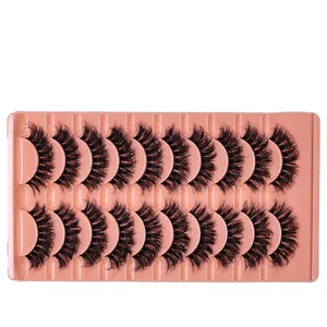 10 Pairs Russian Strip Eyelashes Thick Slender Fluffy False Eyelashes Daily Thick <strong>Eye</strong> End Lengthening Messy <strong>Lashes</strong> - Product Image 5