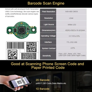 Bide Embedded Qr Barcode Scanner Lese modul Mini 2d Barcode Scanner Modul Arduino Wand halterung Rs232 Ttl Für Kiosk - Product Image 6
