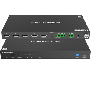 8K 60HZ HDMI Switch 4 en 1 Salida con 7.1CH Audio Extractor y ARC HDMI Sound Extractor para sistema de cine en casa