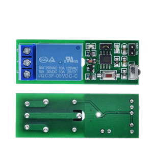 Receptor infrarrojo de 1 canal IR, interruptor de conducción, módulo de controlador de relé, placa 5V + mando a distancia activo