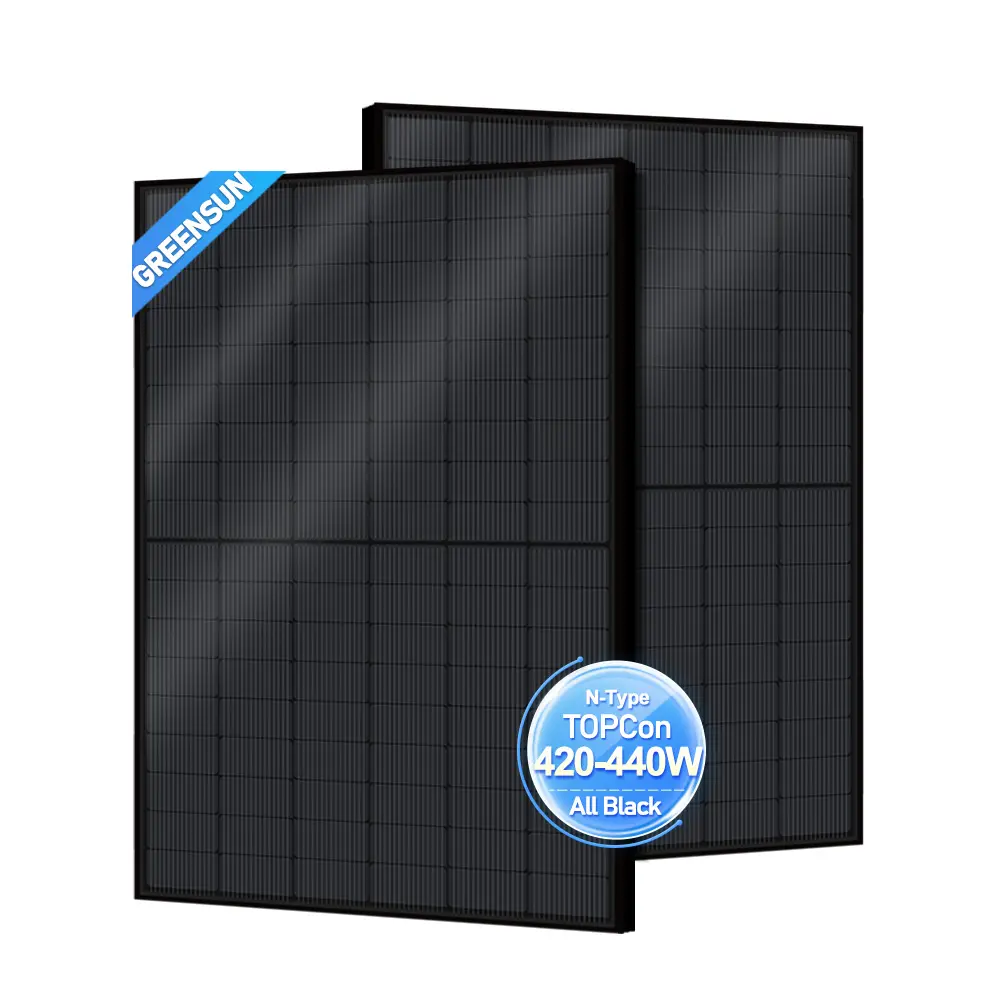 Topcon Tech 400 Watt güneş paneli güç 420w 430w 440w çift cam Bifacial temiz güneş panelleri PV bitki için