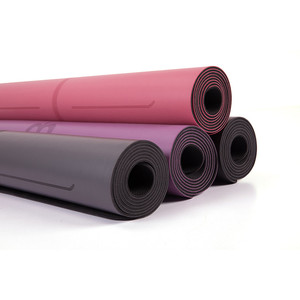 SHENGDE 100% doğal kauçuk PU Yoga Mat siyah Pilates egzersiz matı üretici Fitness salonu çevre dostu