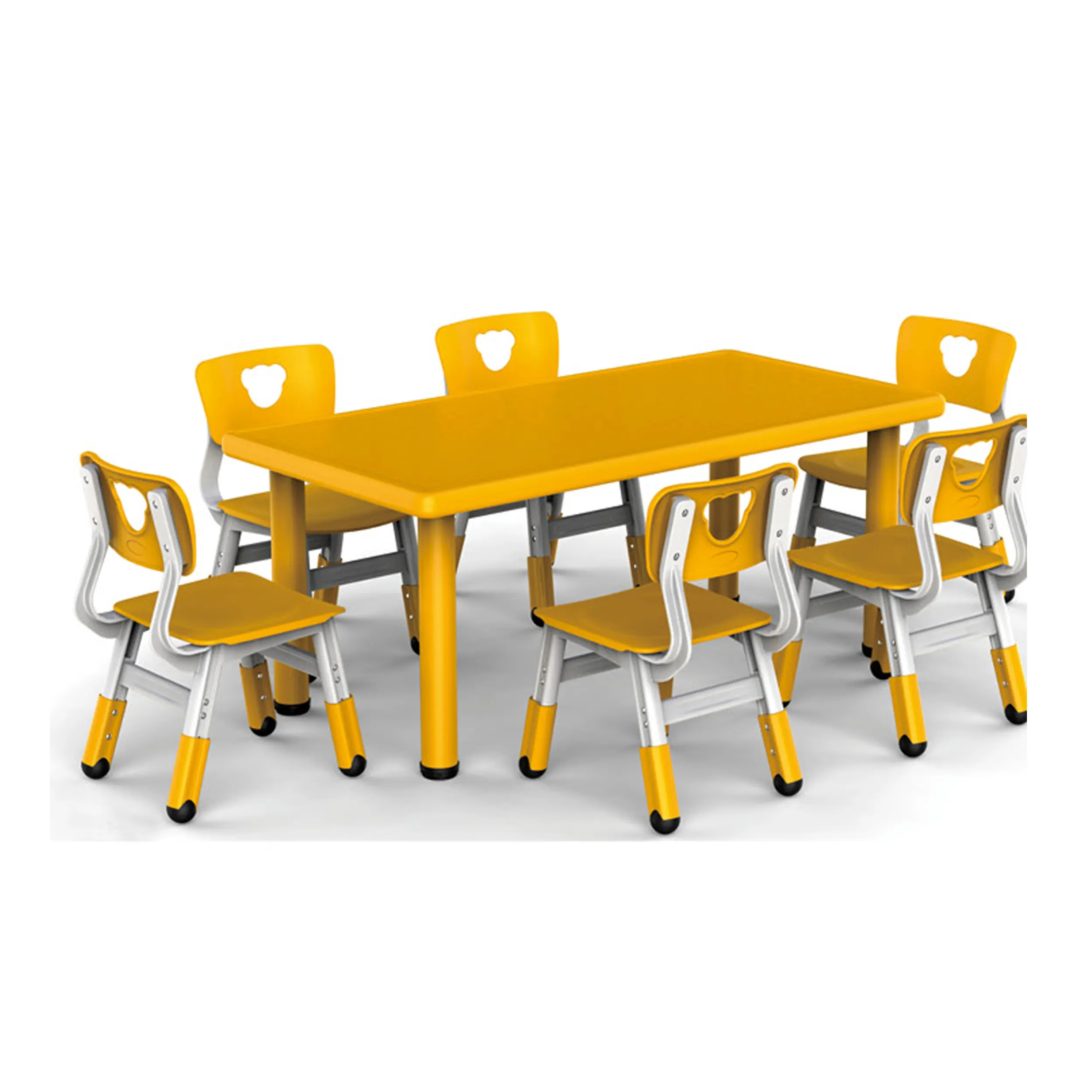 Vente en gros de meubles pour enfants d'âge préscolaire bon marché Table et chaises et tables en plastique Mobilier scolaire d'occasion à vendre Film plastique moderne